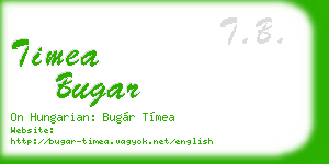 timea bugar business card