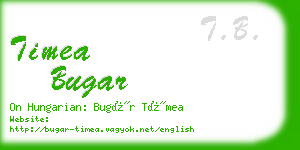 timea bugar business card
